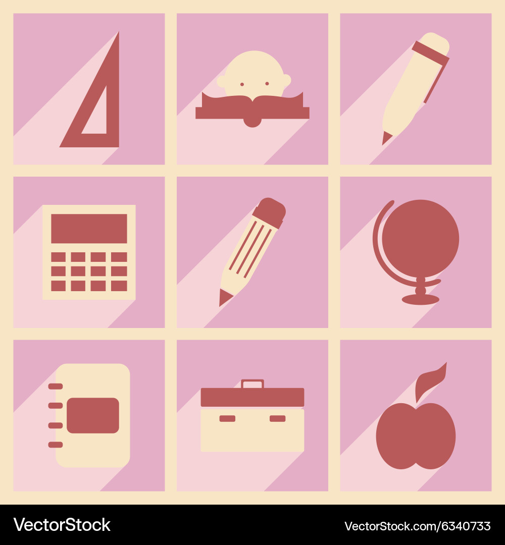 Flat with shadow concept and mobile application vector image