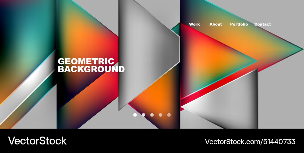 Gradient triangle geometric minimal wallpaper Vector Image
