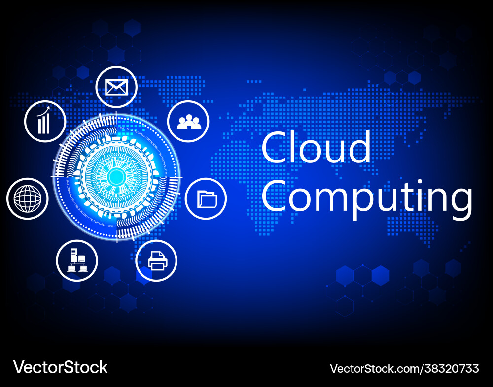 Graphics diagram cloud computing concept Graphics diagram cloud computing concept vector image