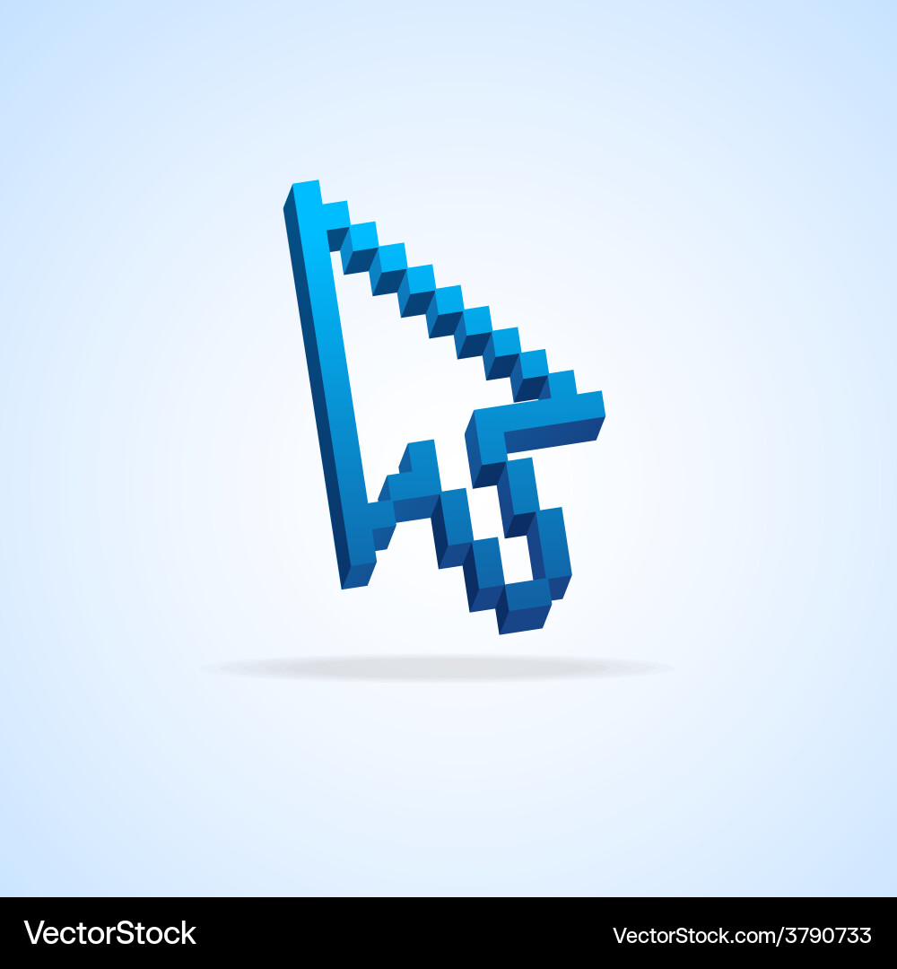 Pixel Mouse Cursor Vector Image