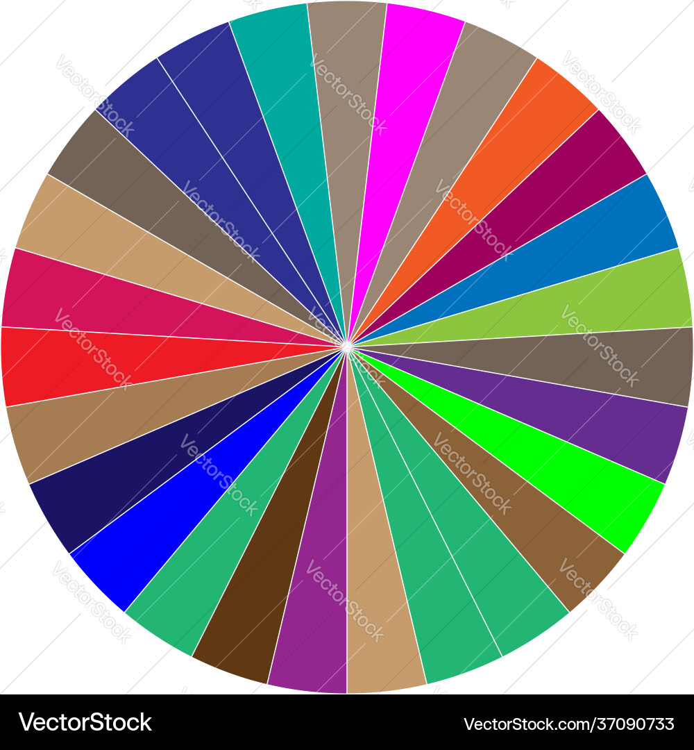 Segmented circle pie graph chart infographics Vector Image