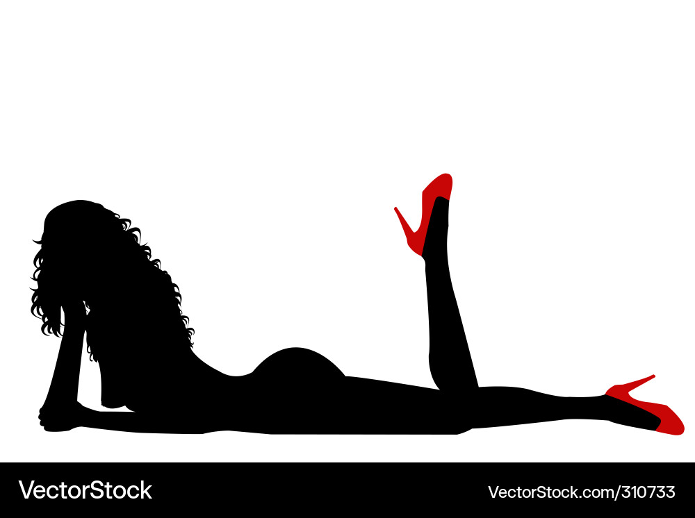 Sexy Woman Silhouette vector image