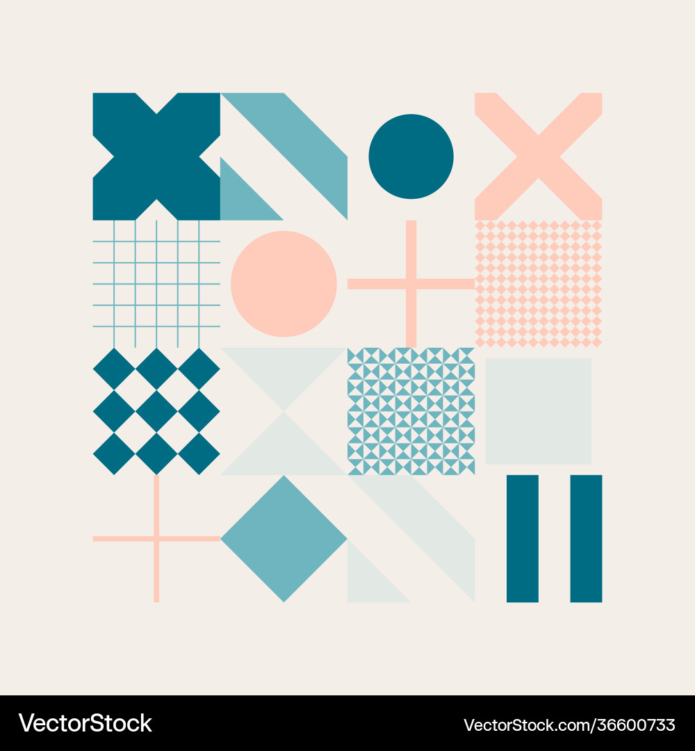Simple geometric pattern design with basic Simple geometric pattern design with basic vector image