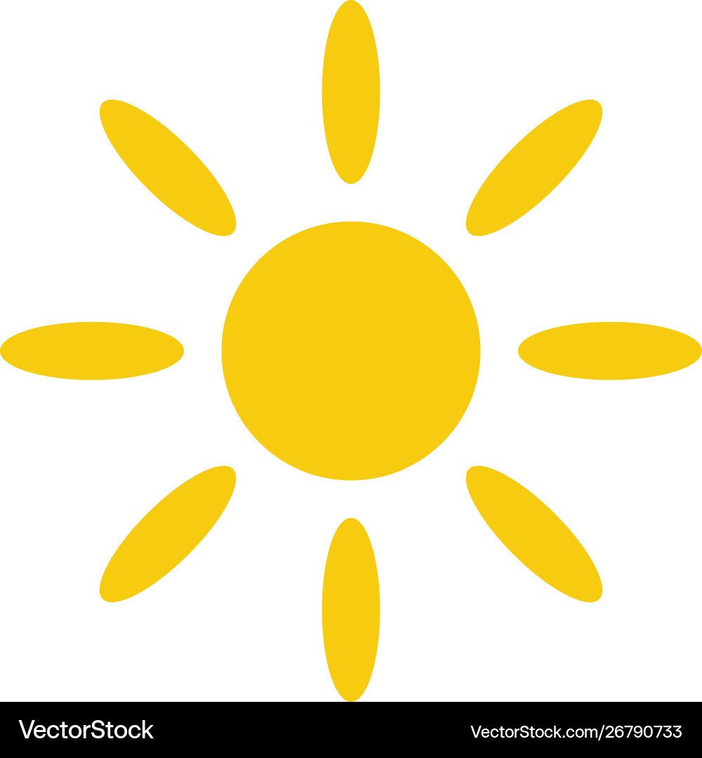Sun icon - simple element summer concept Sun icon - simple element summer concept vector image