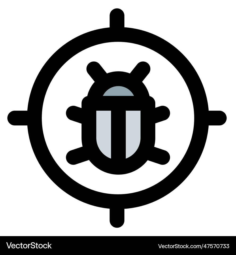 Targeting virus for cyber attacks in system Vector Image