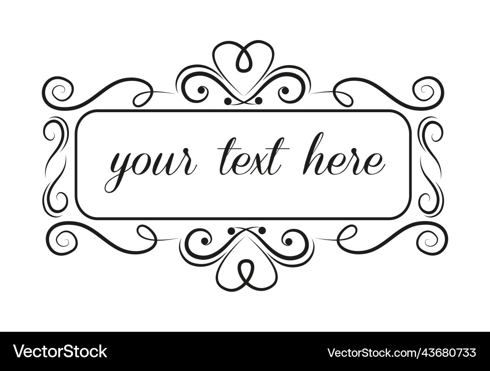 Template with text isolated empty field ornaments Template with text isolated empty field ornaments Vector Image