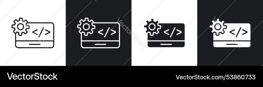 Web development icon set Web development icon set vector image