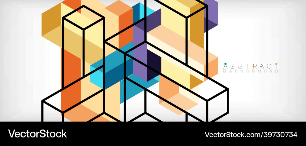 Abstract background 3d cubes cubic elements Abstract background 3d cubes cubic elements vector image
