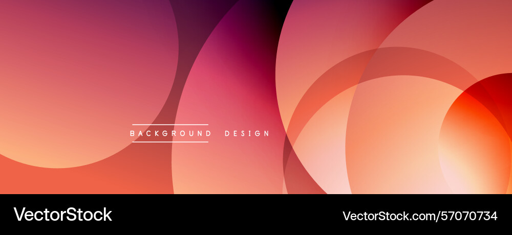 Abstract background features overlapping circles Vector Image