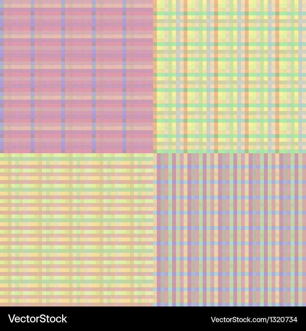Checkered Seamless Pattern Set vector image
