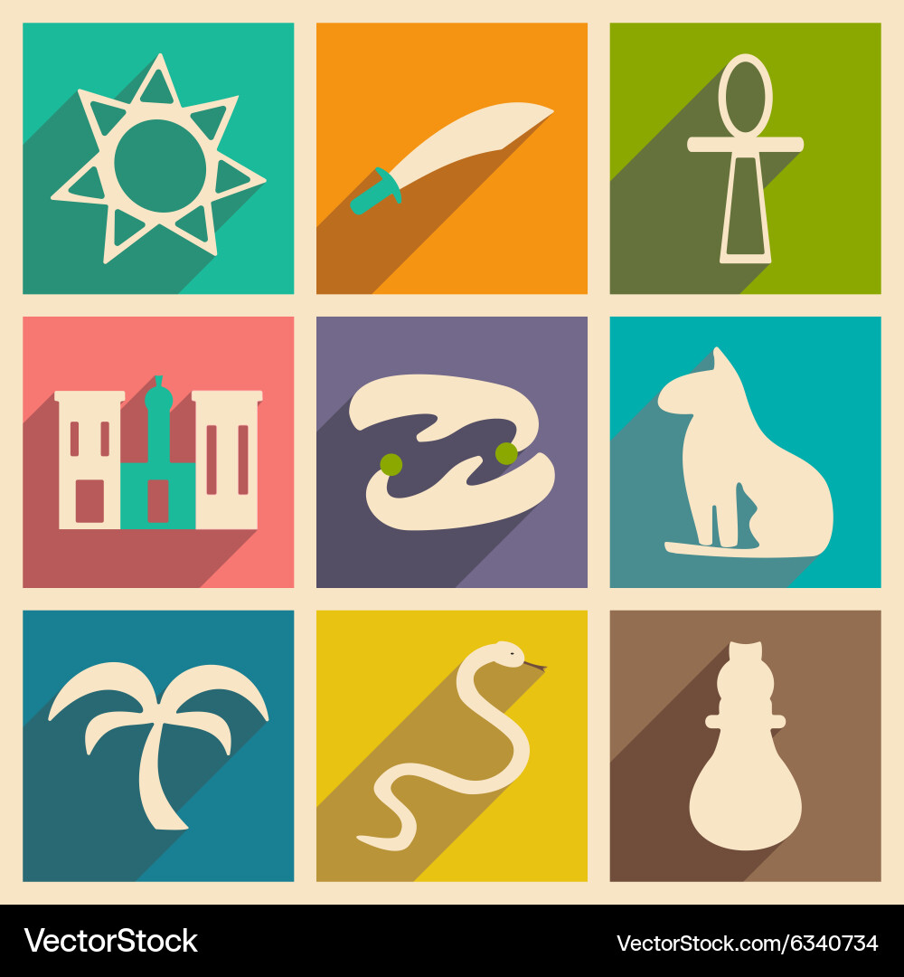 Flat with shadow concept and mobile application Vector Image