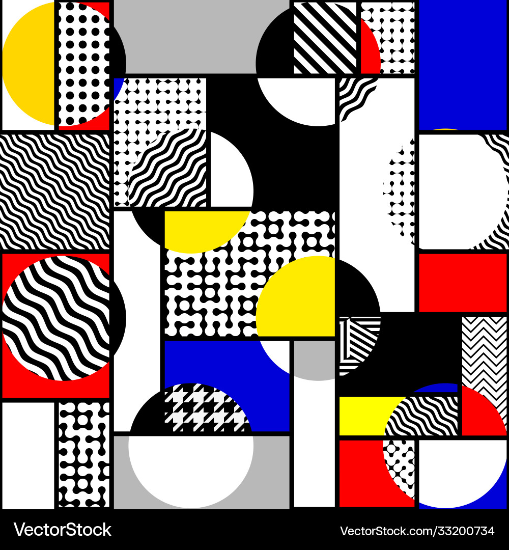 Geometric abstract pattern in patchwork style art Geometric abstract pattern in patchwork style art Vector Image