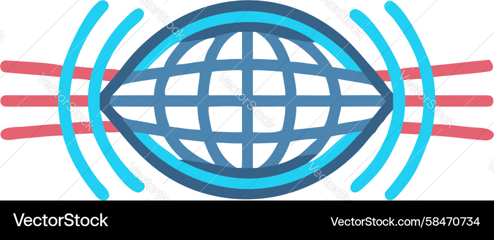 Global Network Icon - Connection Vector Image