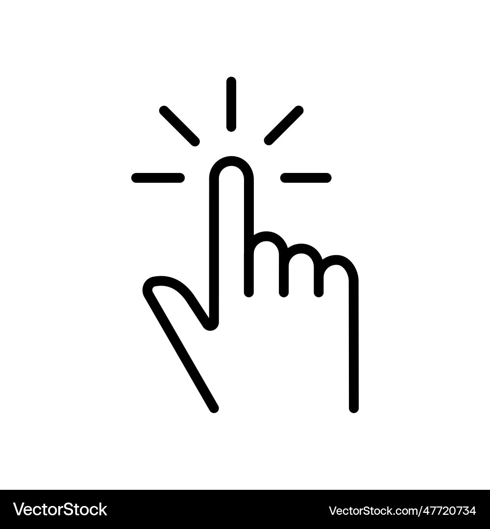 Hand Click Cursor - Pointer vector image