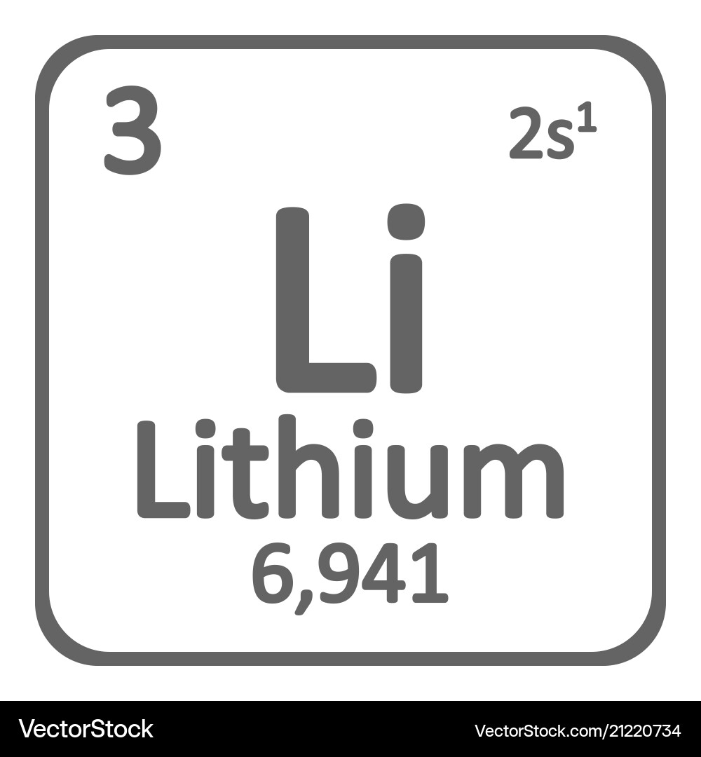 Lithium Element Icon - Periodic Table vector image