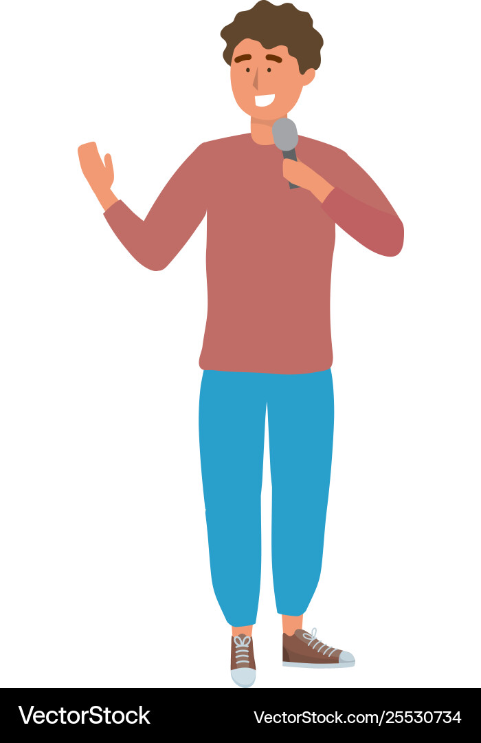 Man with microphone design Vector Image