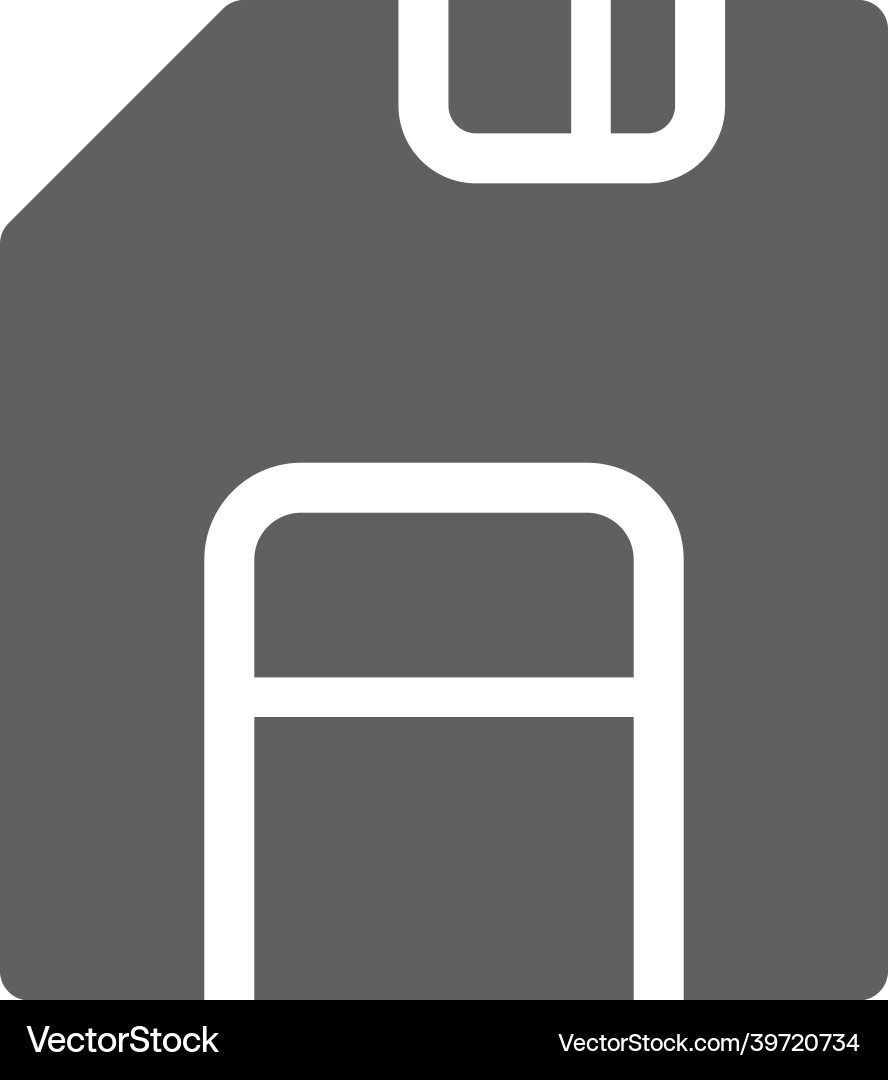 Memory save icon gray graphics vector image