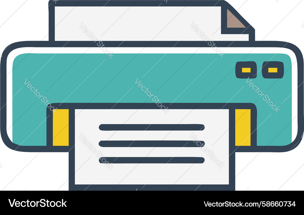 Modern printer output gradient icon design Vector Image