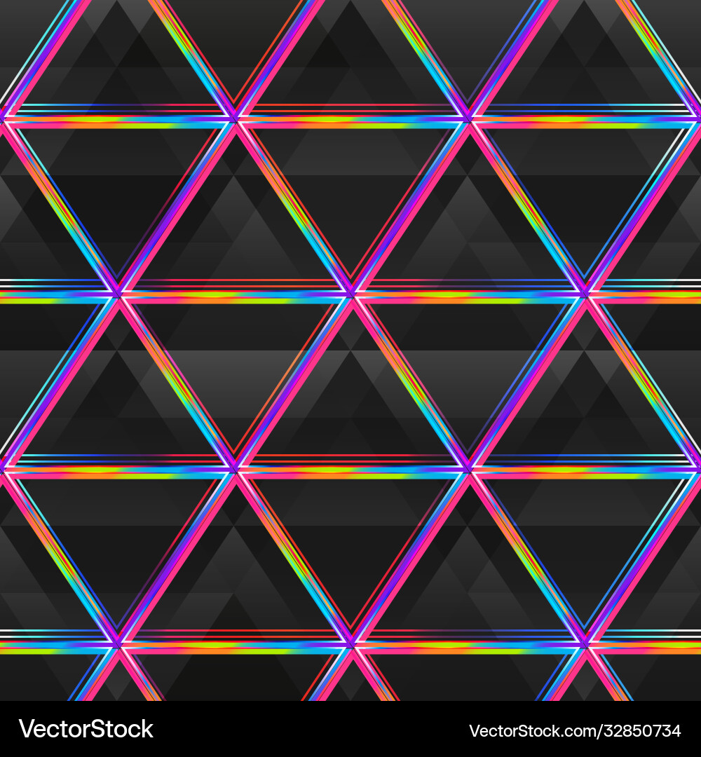 Neon Triangle Pattern vector image