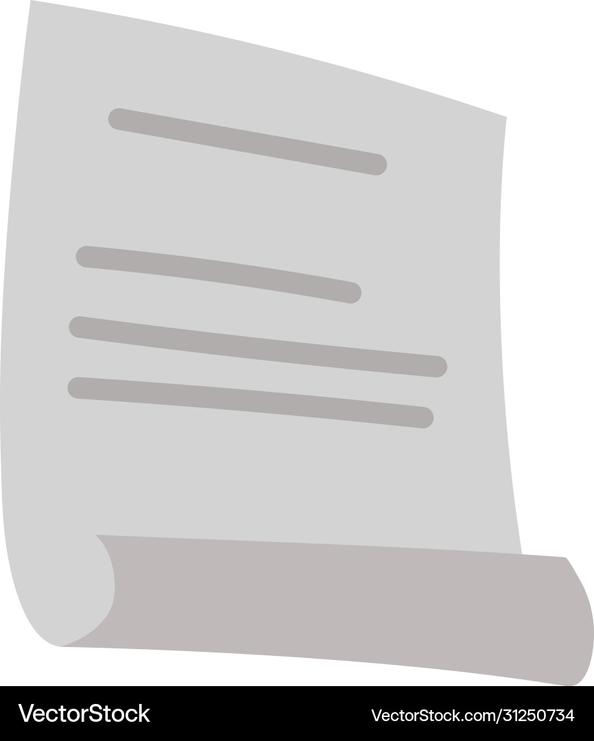 Paper document file page isolated icon design Vector Image