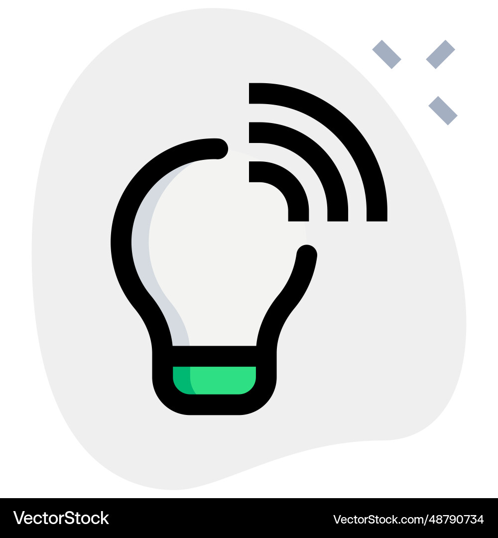 Portable wireless lamp controlled via wifi vector image