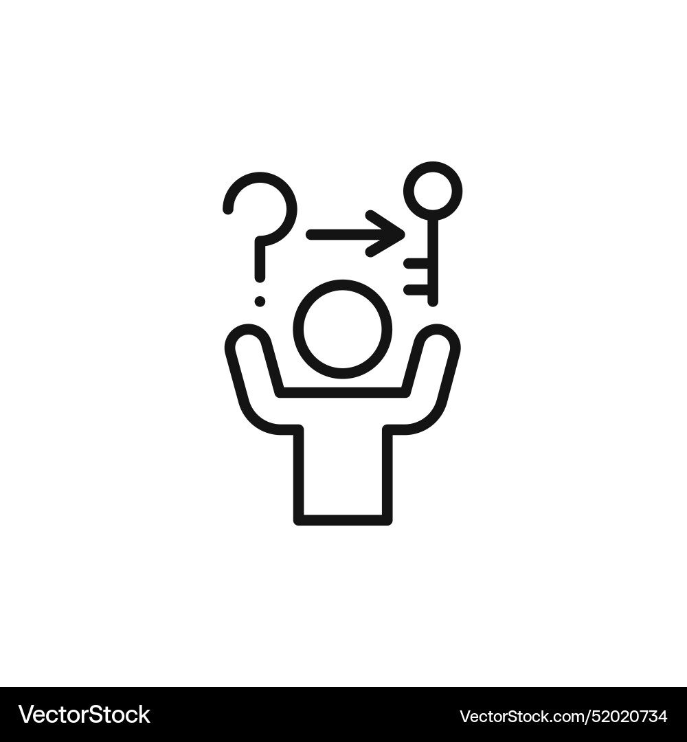 Problem solving skills icon outline collection vector image