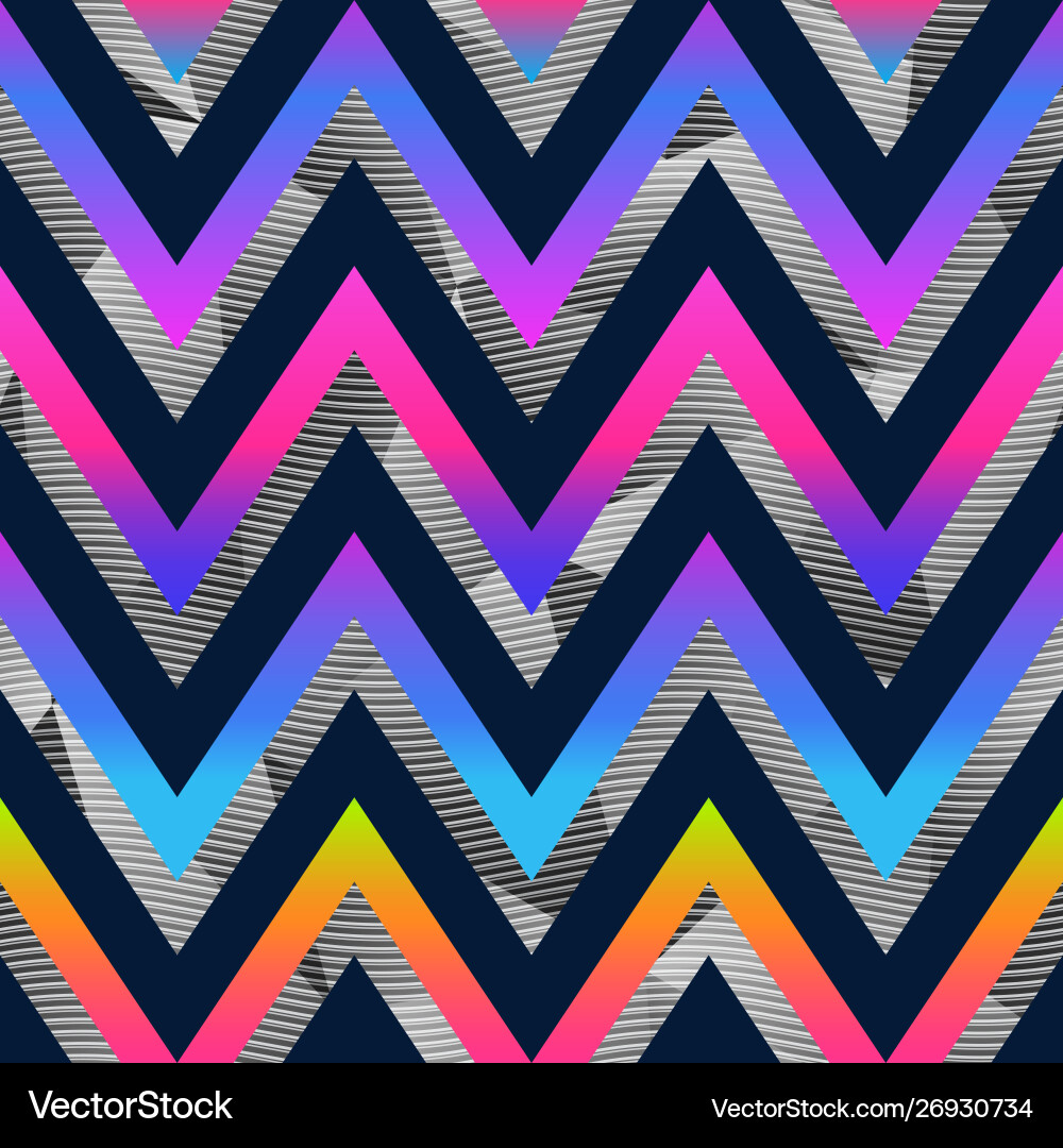 Rainbow Zigzag Pattern vector image
