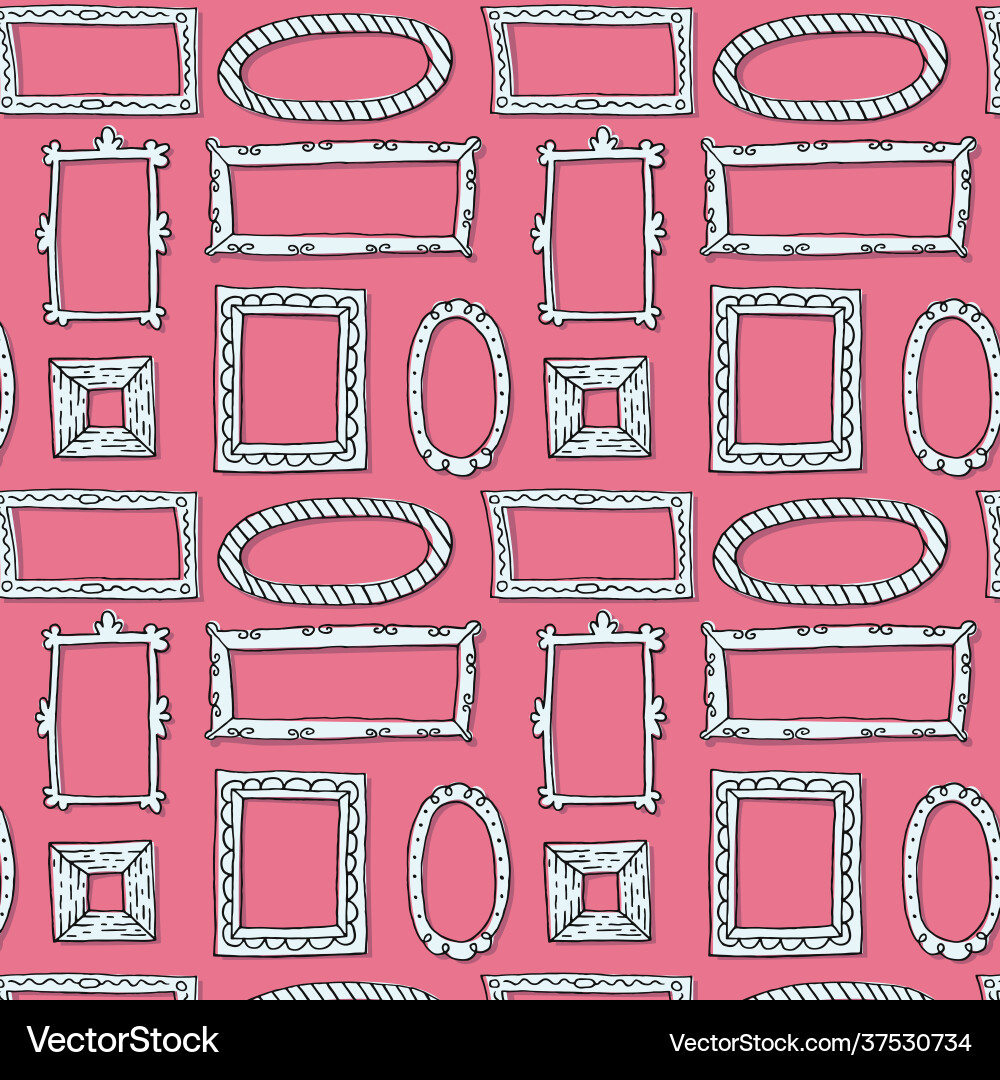 Seamless pattern with hand drawn sketch frames Seamless pattern with hand drawn sketch frames Vector Image
