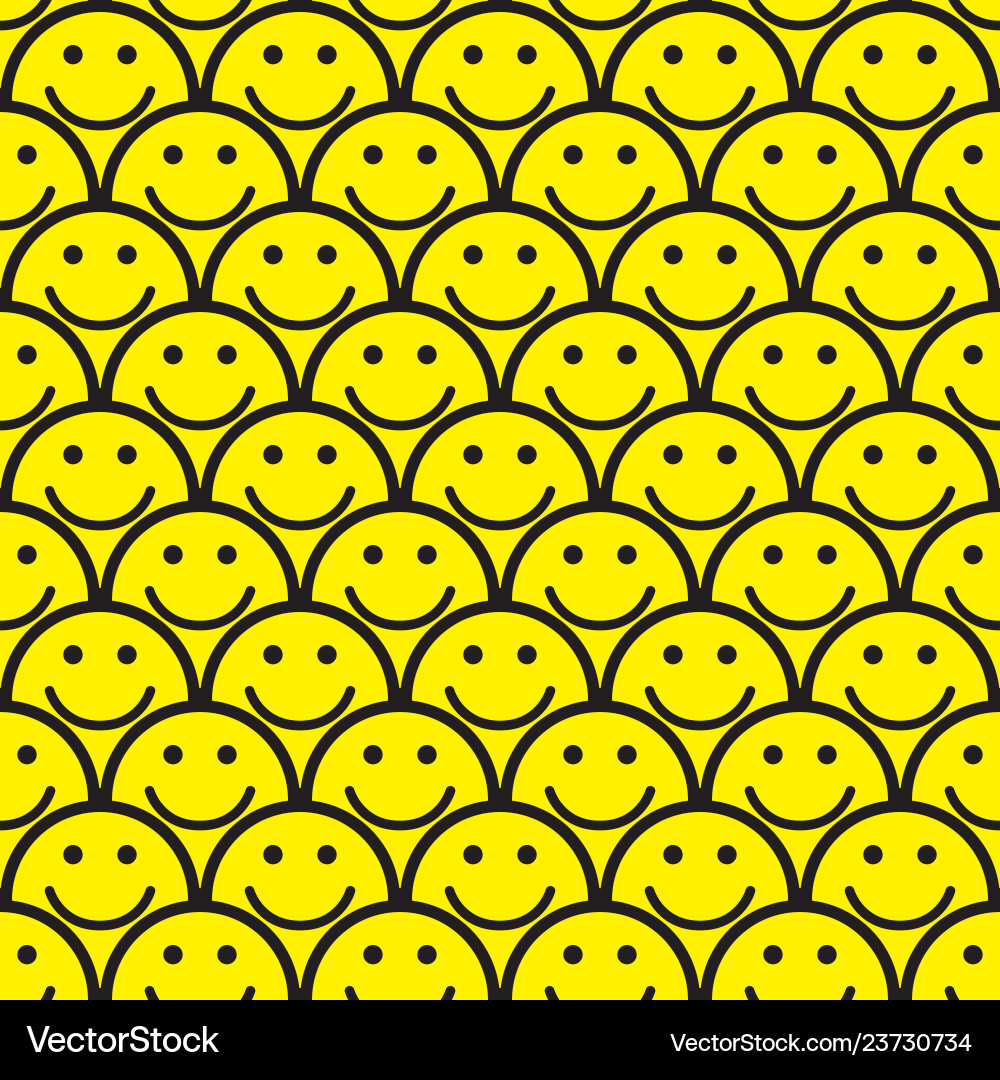 Seamless pattern with smile icons Seamless pattern with smile icons vector image