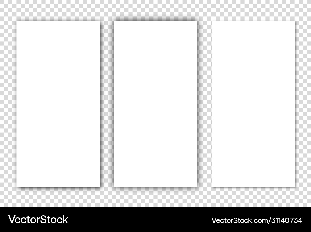 Shadow effect set paper transparent background Shadow effect set paper transparent background Vector Image