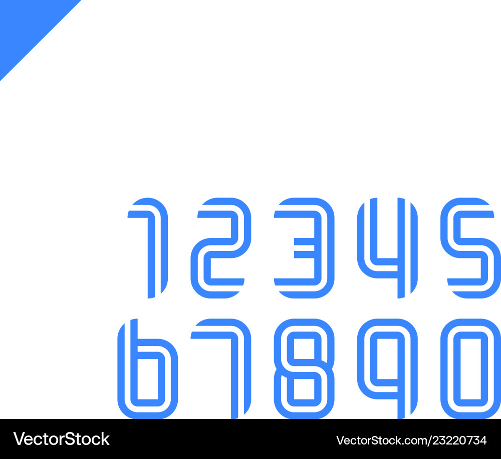 Sport font numbers set logos formed by parallel Sport font numbers set logos formed by parallel Vector Image