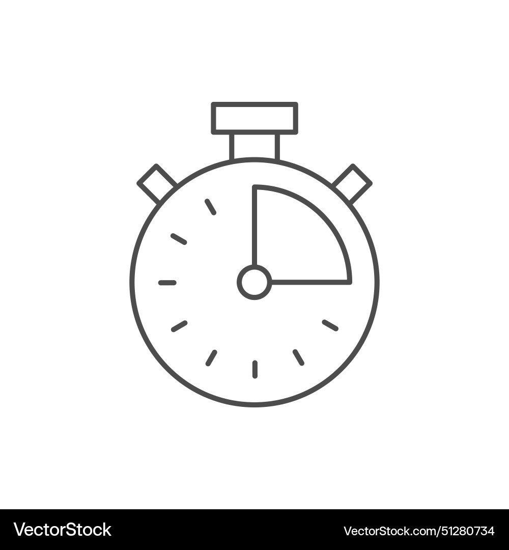 Stopwatch or timer line icon Stopwatch or timer line icon vector image