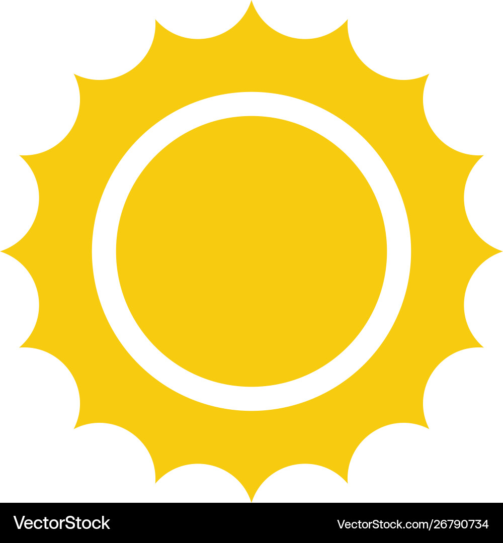 Sun icon - simple element summer concept Sun icon - simple element summer concept vector image