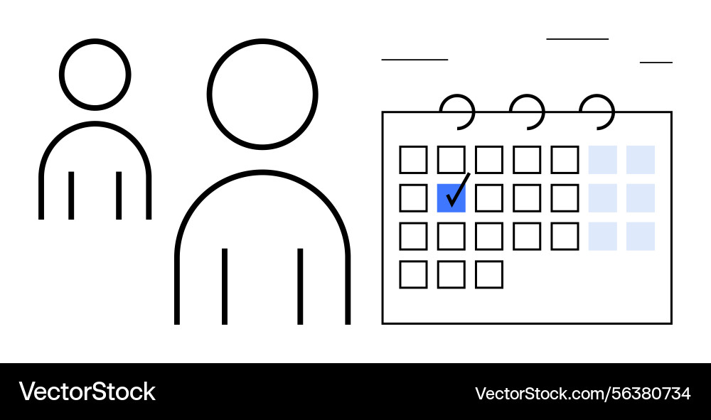 Team collaboration with event scheduling Team collaboration with event scheduling vector image