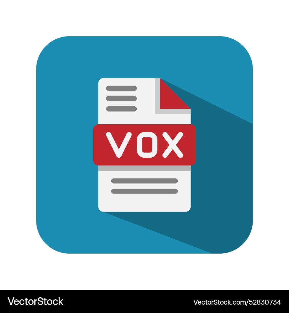 Vox audio file flat icons document files type Vox audio file flat icons document files type vector image
