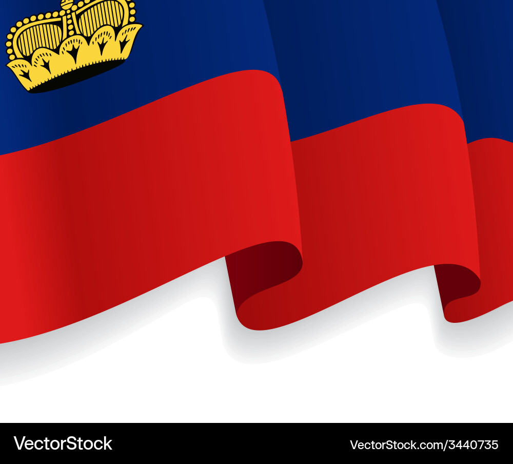 Background with waving liechtenstein flag Vector Image