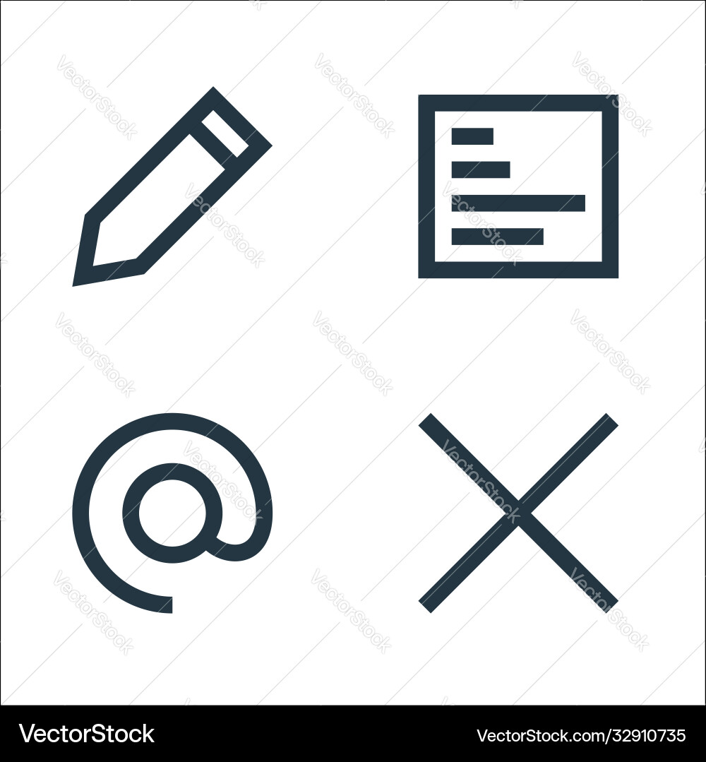 Benutzeroberfläche Linie Icons lineare eingestellte Qualität Benutzeroberfläche Linie Icons lineare eingestellte Qualität vektorbild