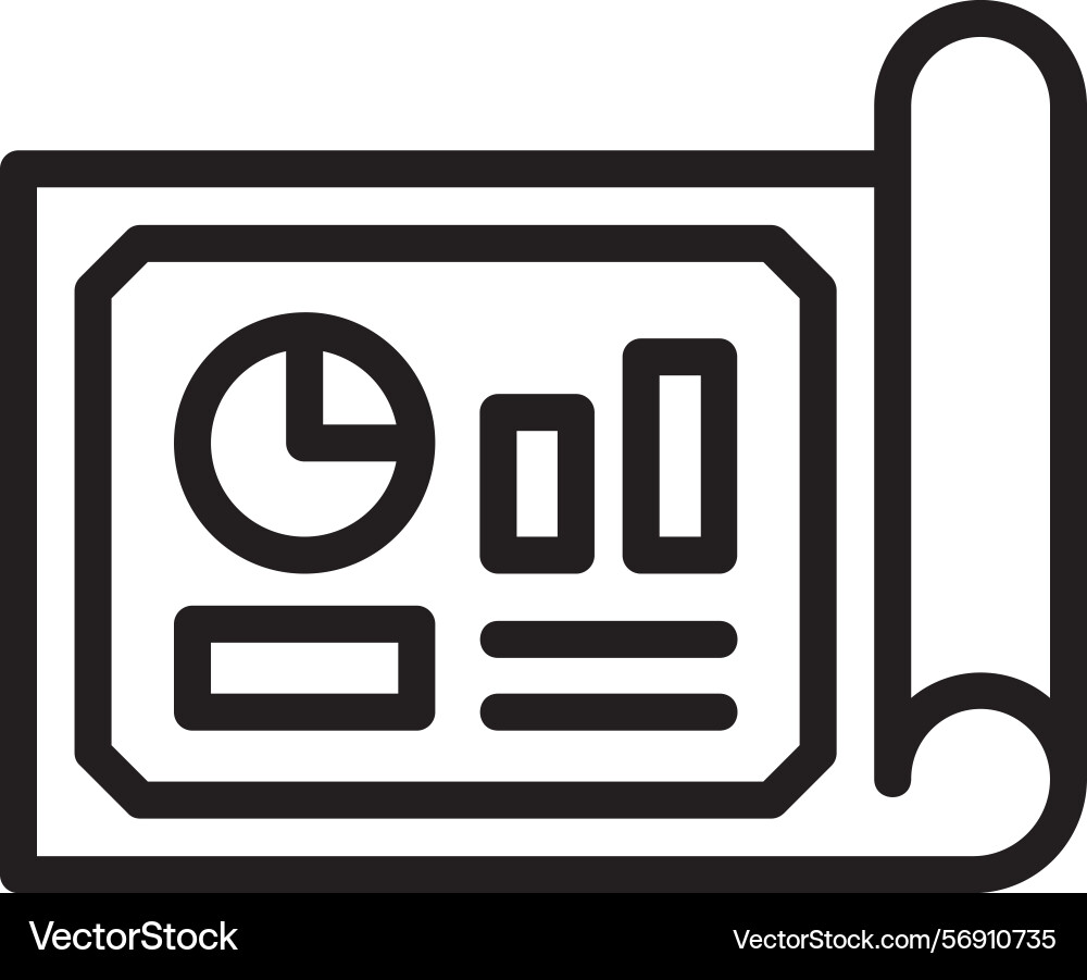 Blueprint linear style icon design vector image