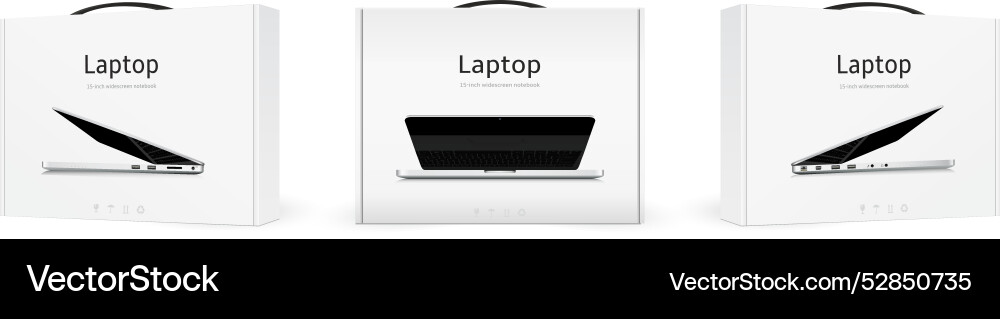 Boxen mit neuen Notebook-Computern Boxen mit neuen Notebook-Computern vektorbild