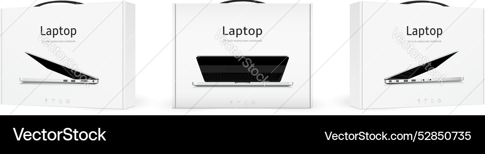 Boxes with new notebook computers Vector Image