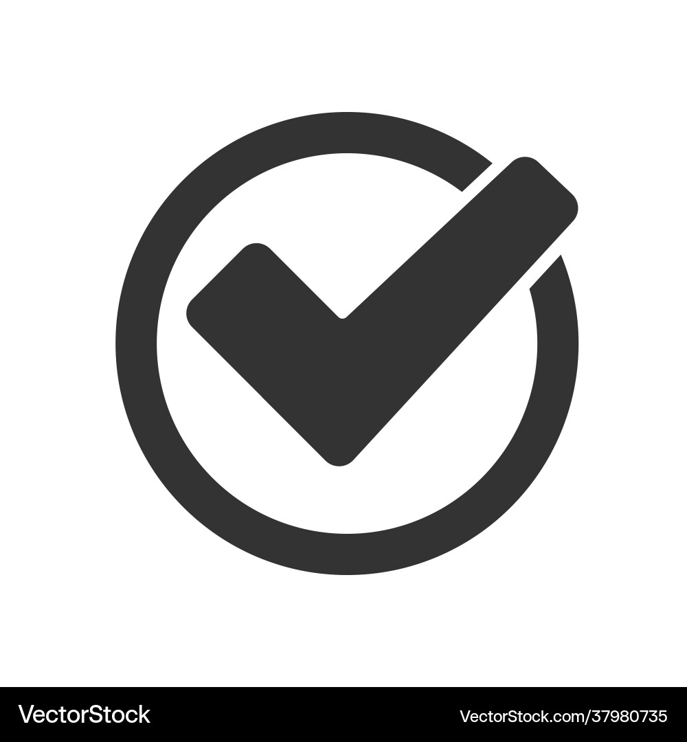 Check mark icon design simple Check mark icon design simple vector image