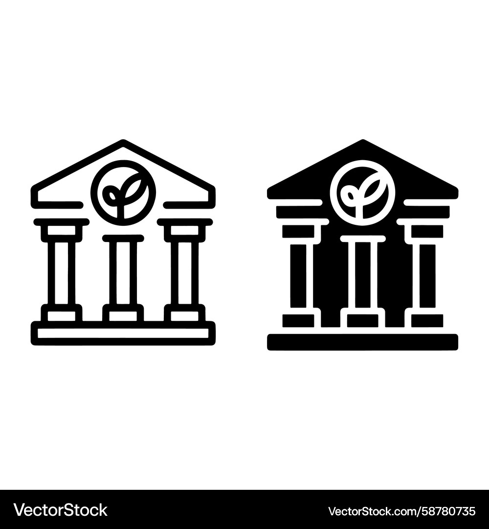 Classical Building with Leaf Motif Vector Image