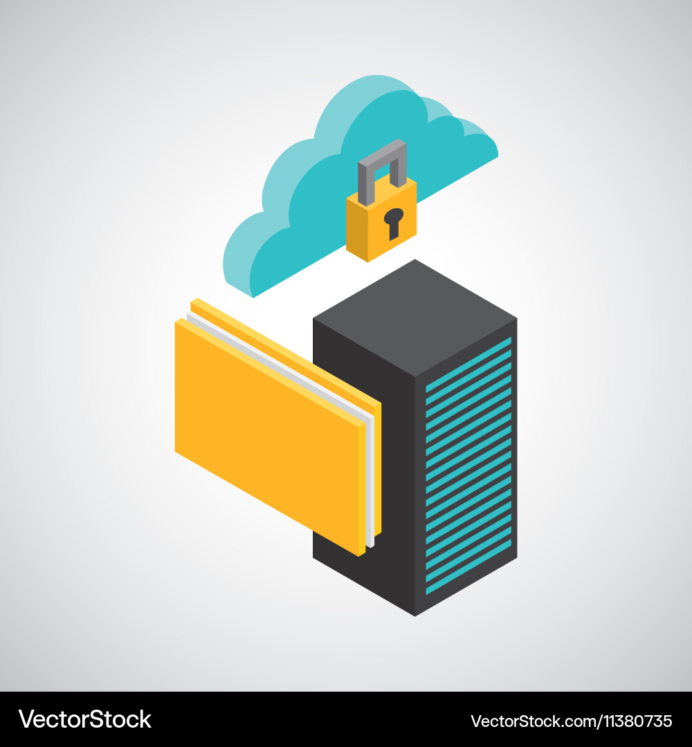 Cloud computing data storage Vector Image
