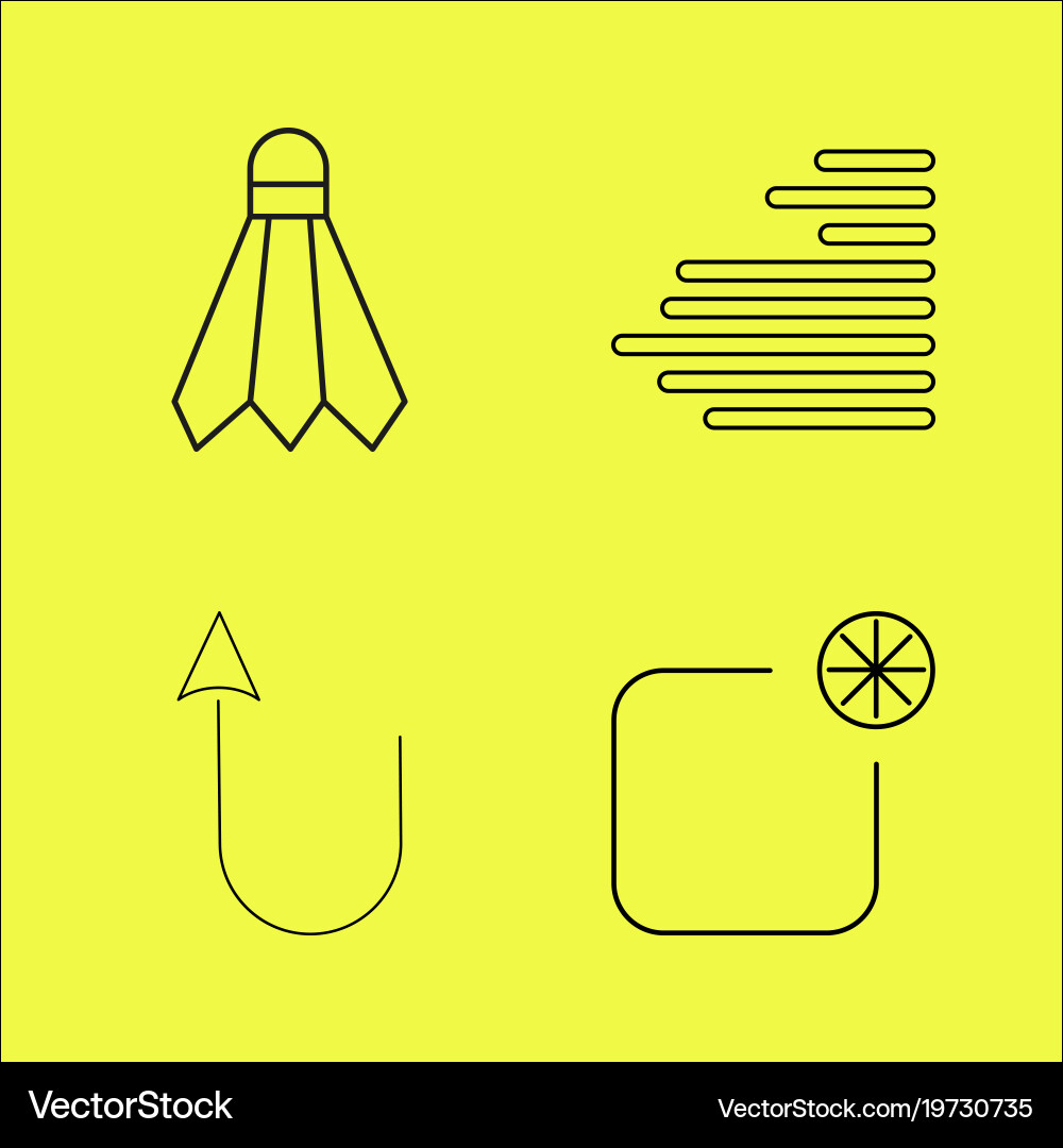 Essential linear icon set vector image