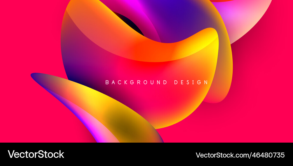 Fluid color liquid 3d elements abstract background Fluid color liquid 3d elements abstract background Vector Image