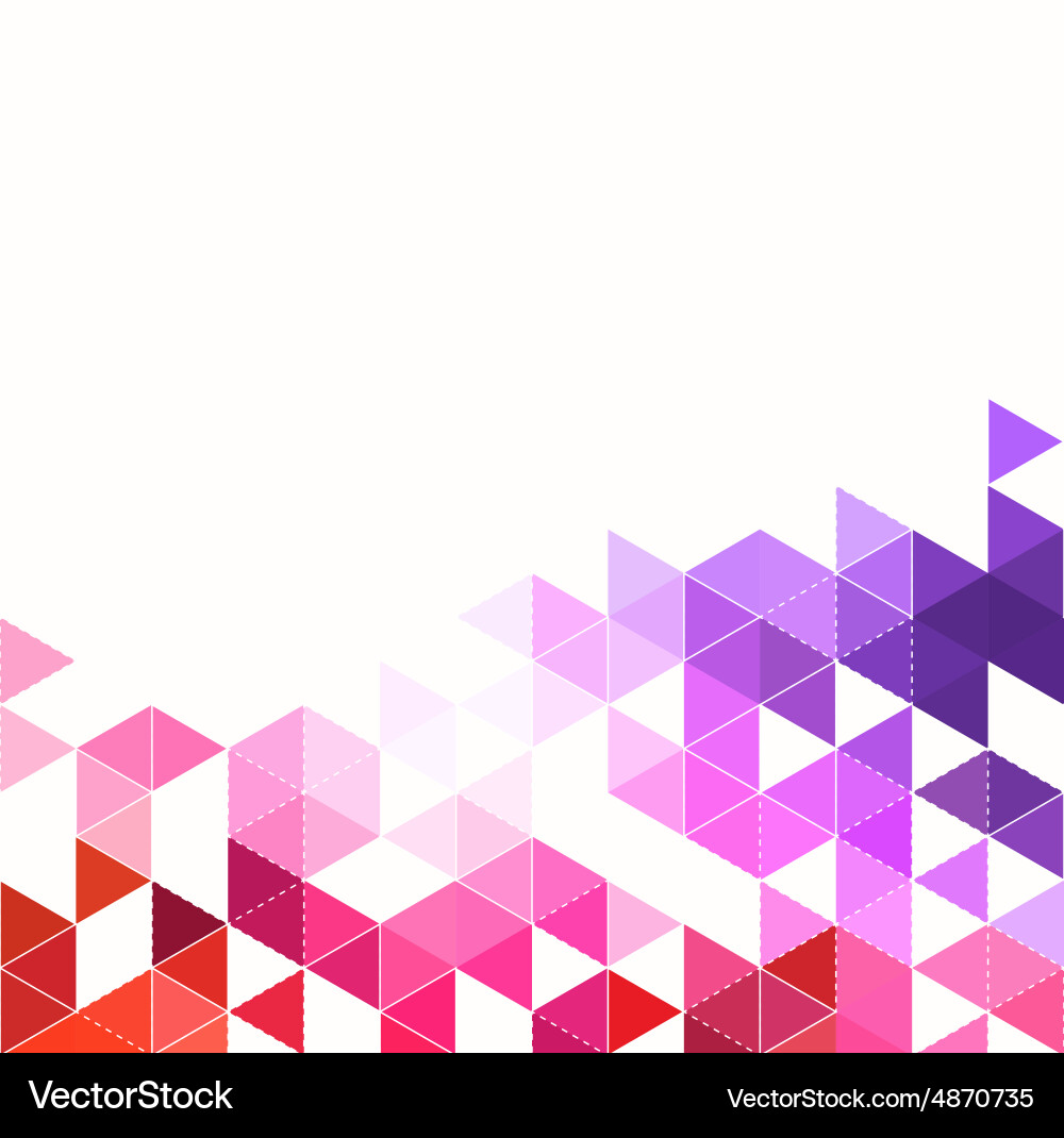 Geometric Color Triangle Background Vector Image