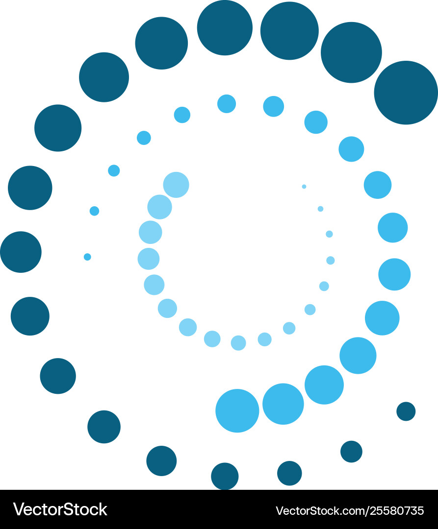 Halftone circle dots Royalty Free Vector Image