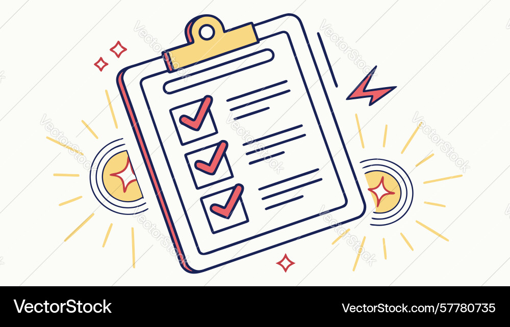 Idea completion checklist innovation Vector Image