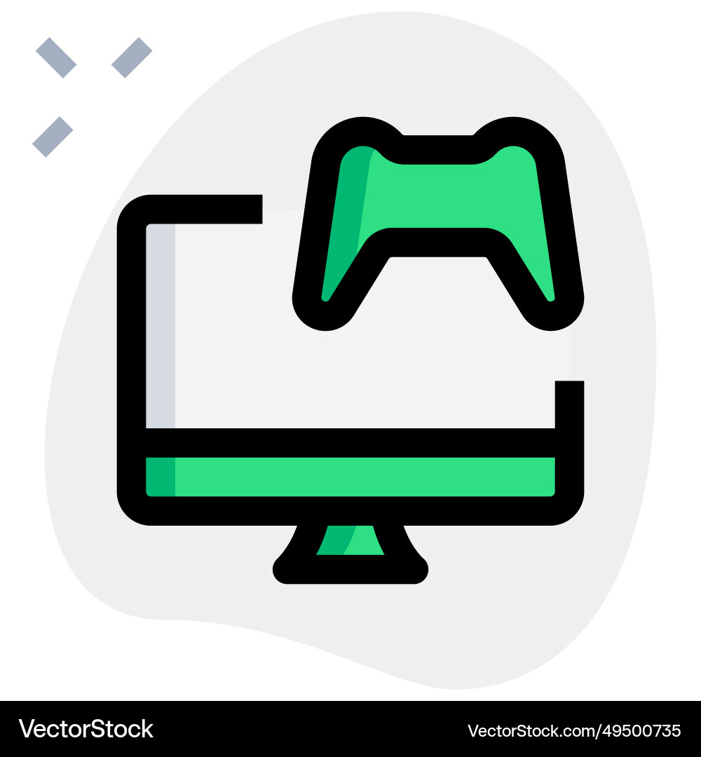 Interactive video games built-in desktop Vector Image
