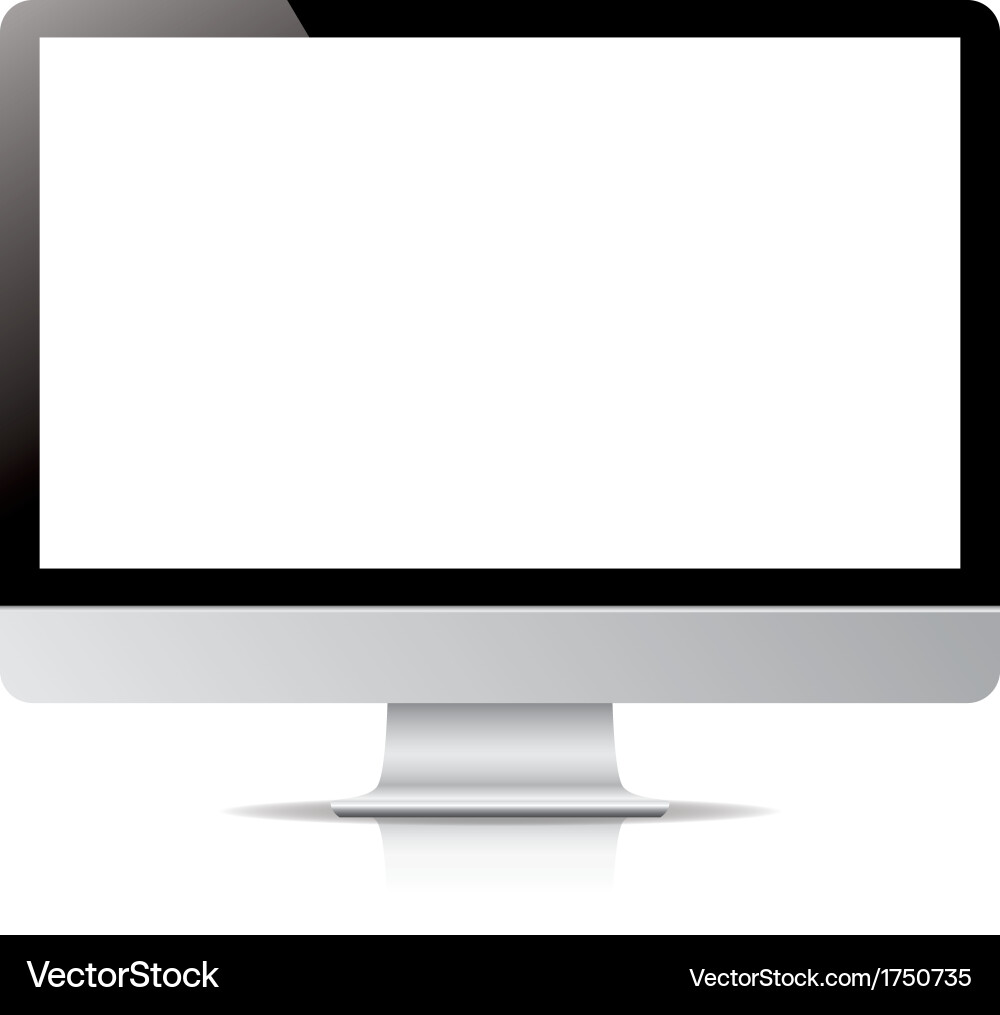 Isolated Computer Display Screen vector image